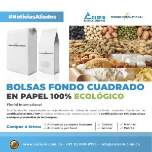 Bolsas fondo cuadrado en papel 100% ecológico