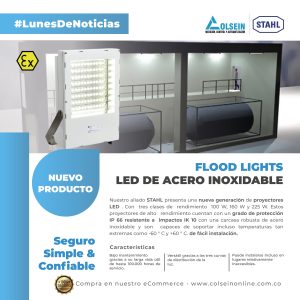 Flood lights led de acero inoxidable