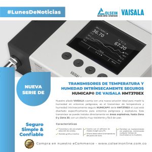 Transmisores de humedad y temperatura HMT370EX