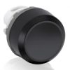 Cabeza de pulsador negro  con embellecedor en plástico negro 22mm línea modular MP1-10B.