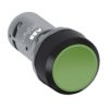 Pulsador verde, rasante, momentaneo 1NA, Tipo: Pushbutton línea compacta CP1-10G-10.