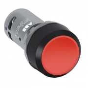 Pulsador rojo, rasante, momentaneo 1NC,   Tipo:Pushbutton línea compacta CP1-10R-01.